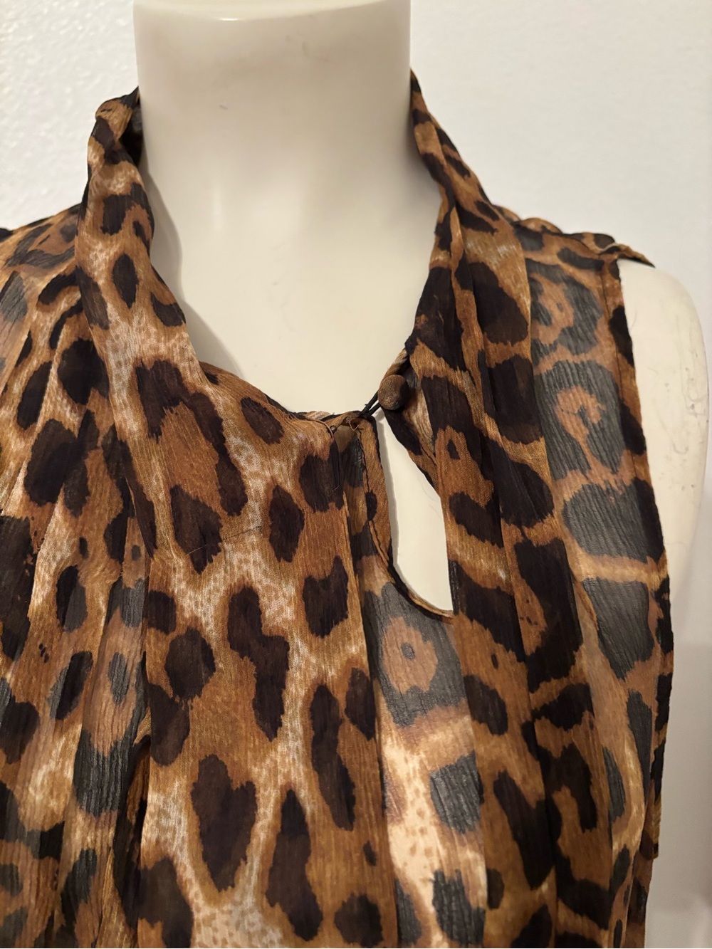 Vintage Spiegal silk leopard print sleeveless blouse 8 - Picture 4 of 8